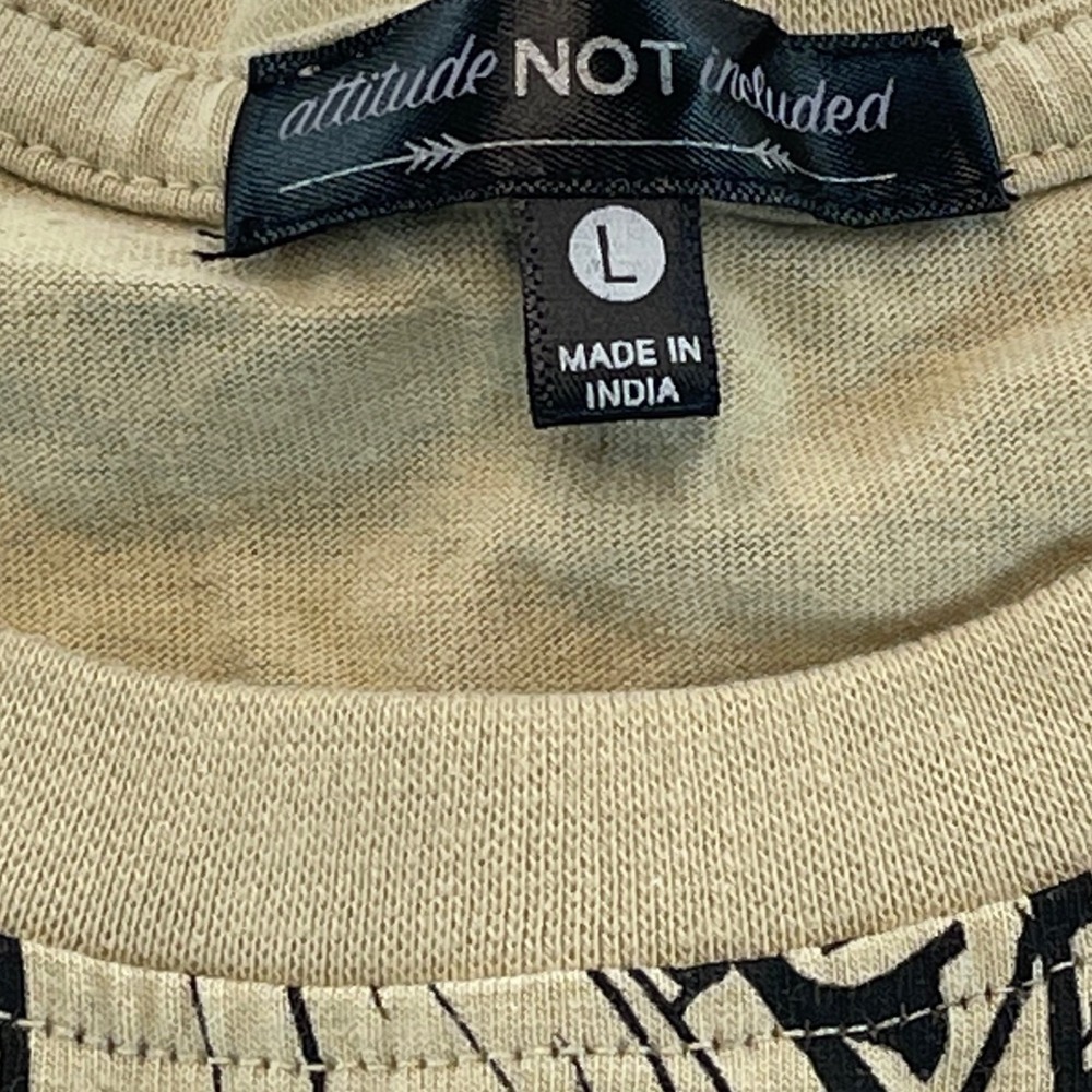 Attitude Not Included Women's L Anime Manga‎ Good Vibes Print Graphic T Shirt